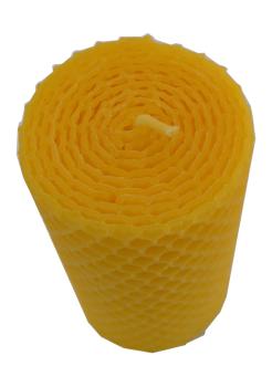 Bienenwachs Wickelkerze H10cm/DM 4,5 cm